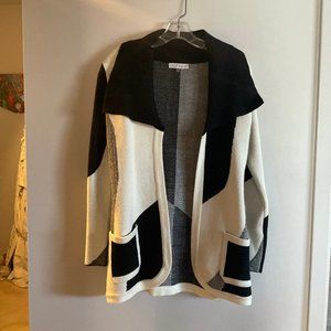 New Keren Hart Open Front Long Cardigan with Pockets - Small